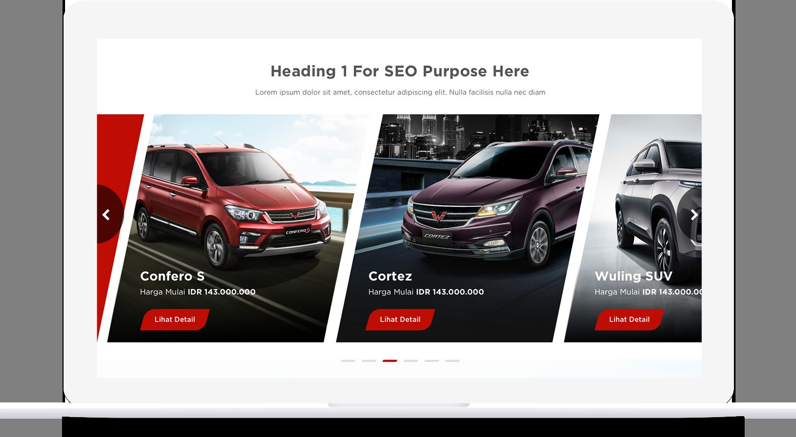 Wuling product carousel